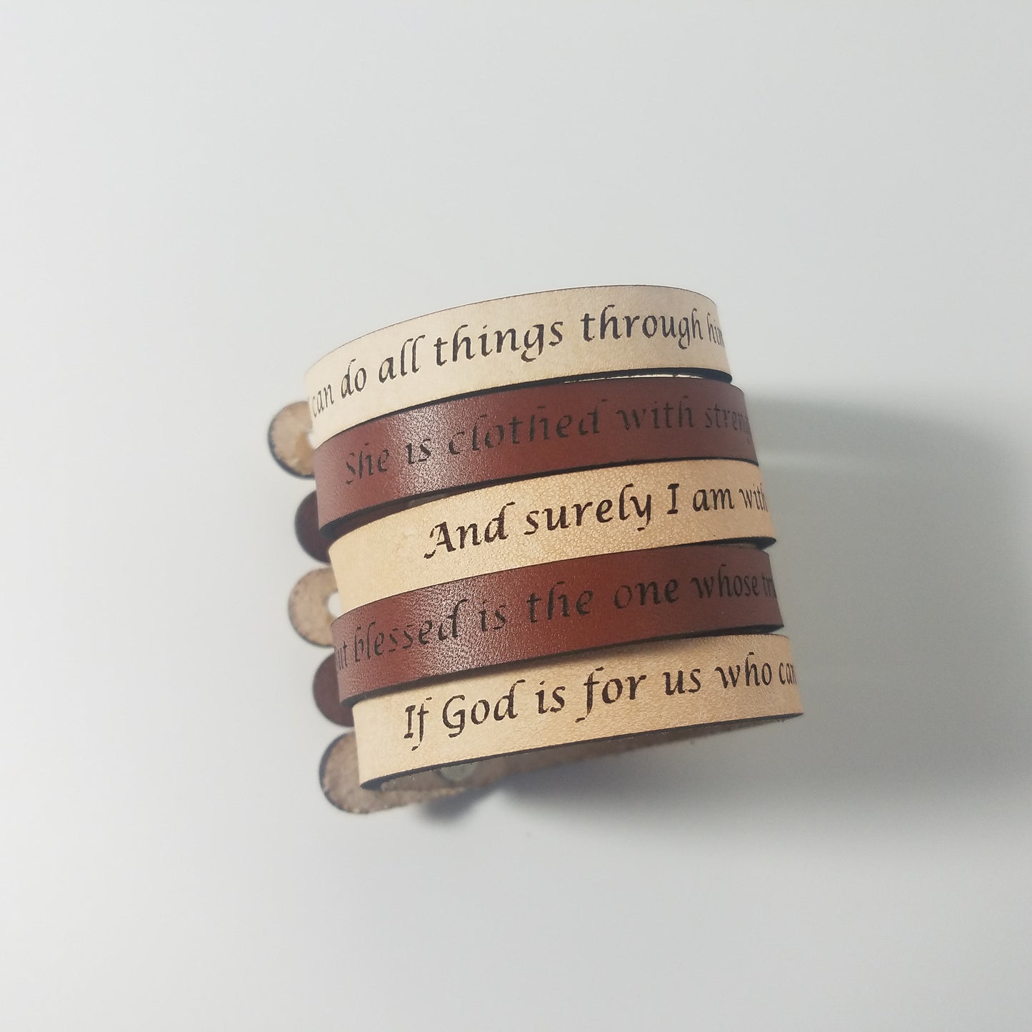 Spiritual Quote Bracelets - If God is for us who can be against us